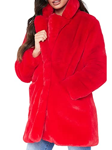 TOPONSKY Pinot Warm Faux Fur Coats Sequin Winter Furry Fancy Women